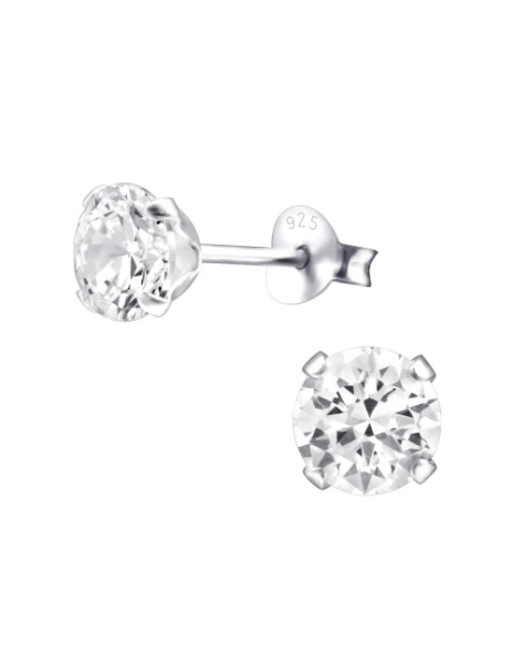 Aros de Plata Round 6Mm CZ... 2