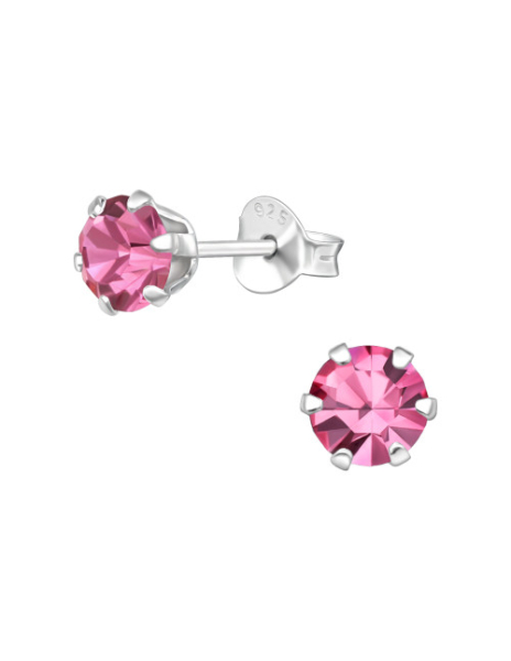Aros de Plata Round 5Mm Rose 2