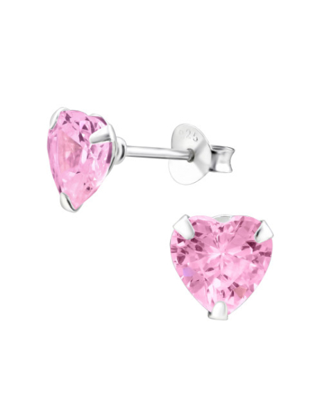 Aros de Plata Heart 7Mm CZ... 2