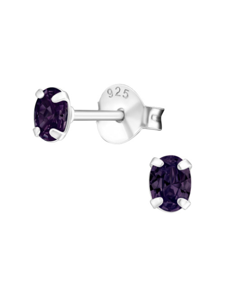 Aros de Plata Oval 3X4Mm CZ... 2