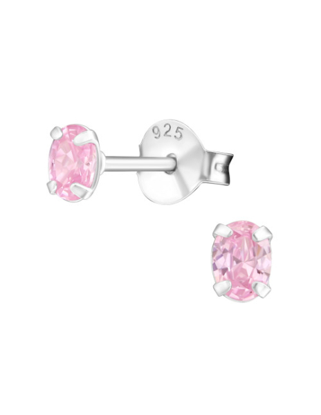 Aros de Plata Oval 3X4Mm CZ... 2