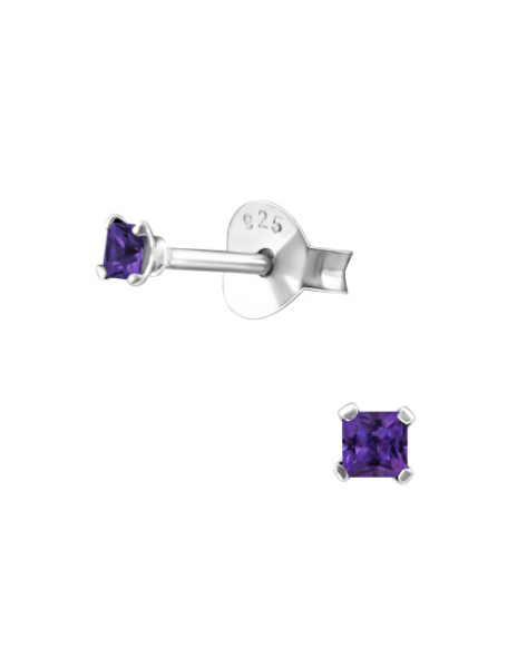 Aros de Plata Square 2Mm CZ... 2