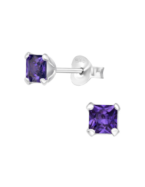 Aros de Plata Square 4Mm CZ... 2