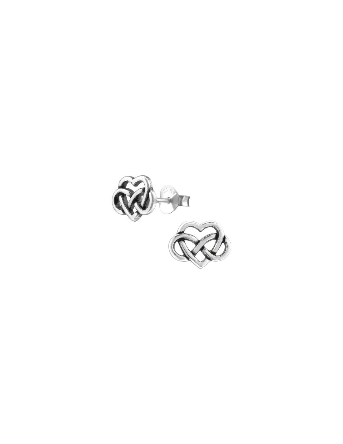 Aros de Plata Celtic Heart -