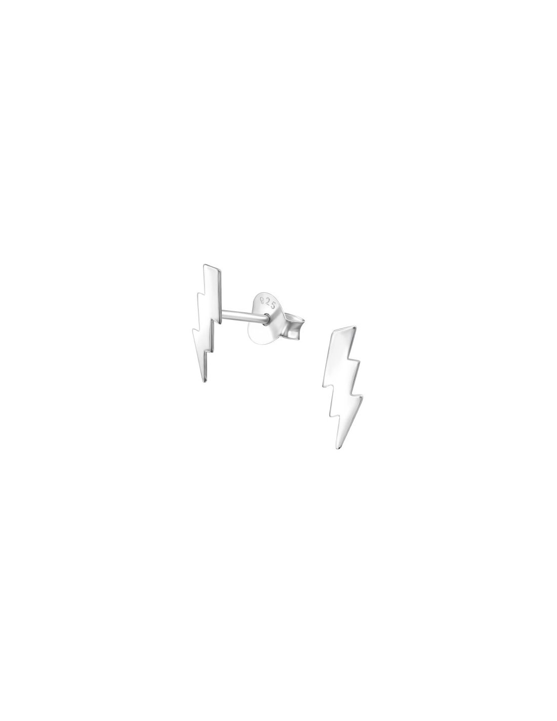 Aros de Plata Lightning Bolt -