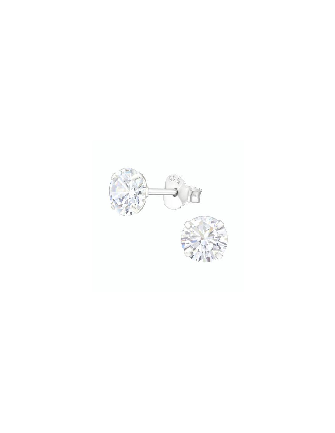 Aros de Plata 6Mm Round April - CZ...