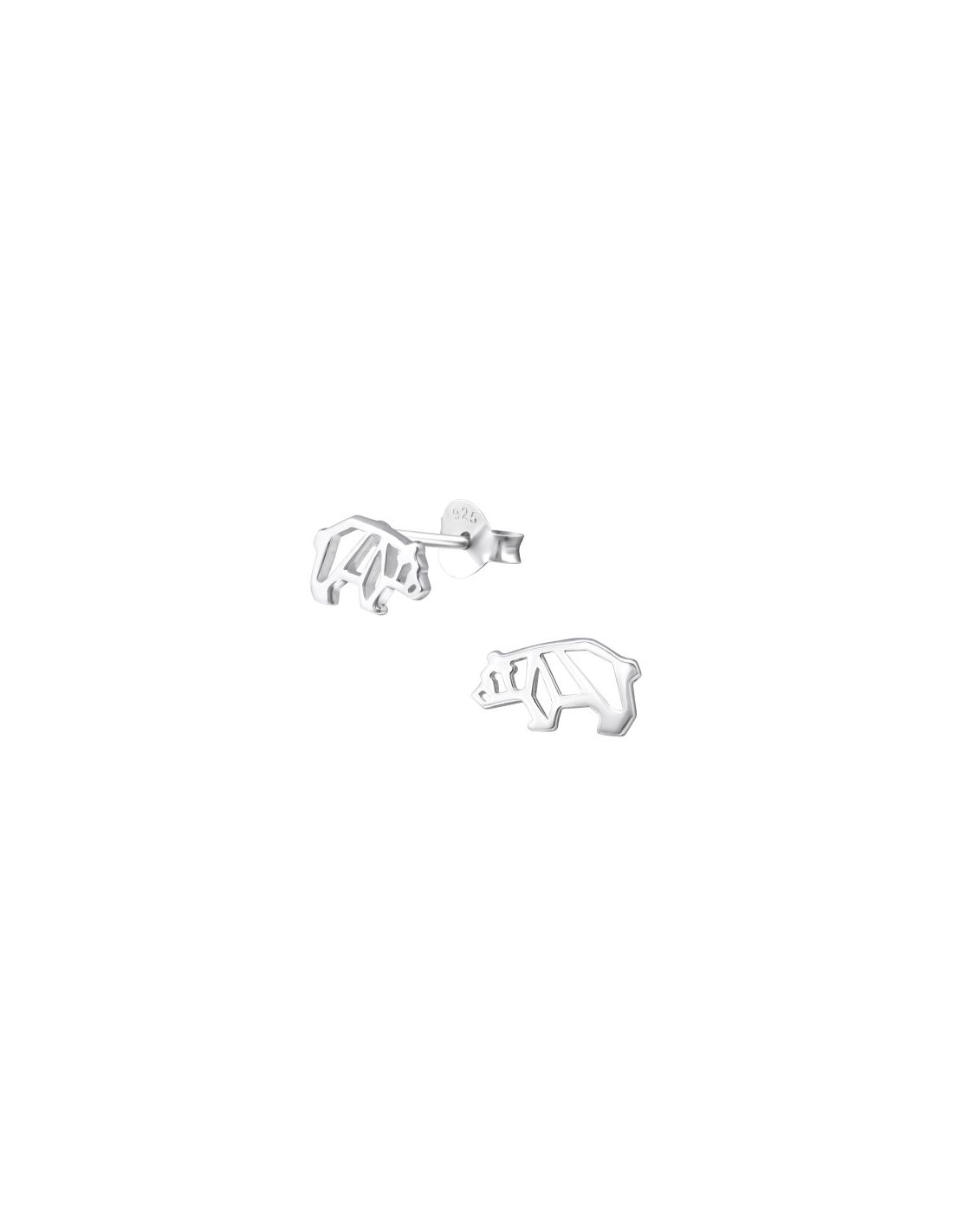 Aros de Plata Bear -