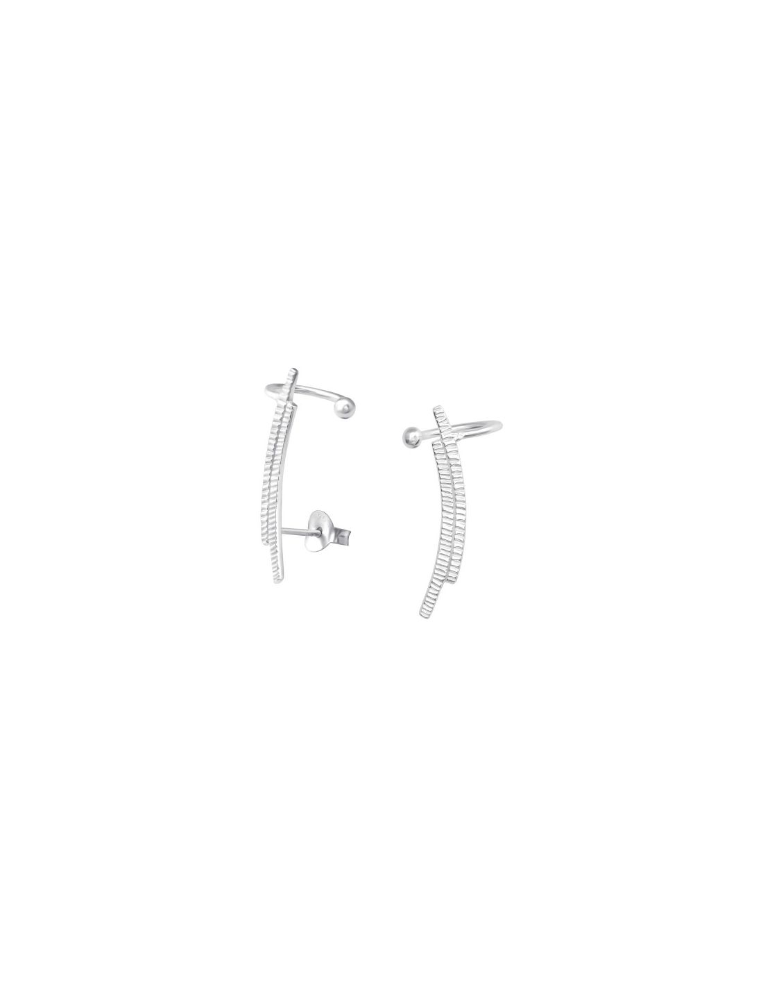 Aros de Plata Silver Curved Ear Studs...
