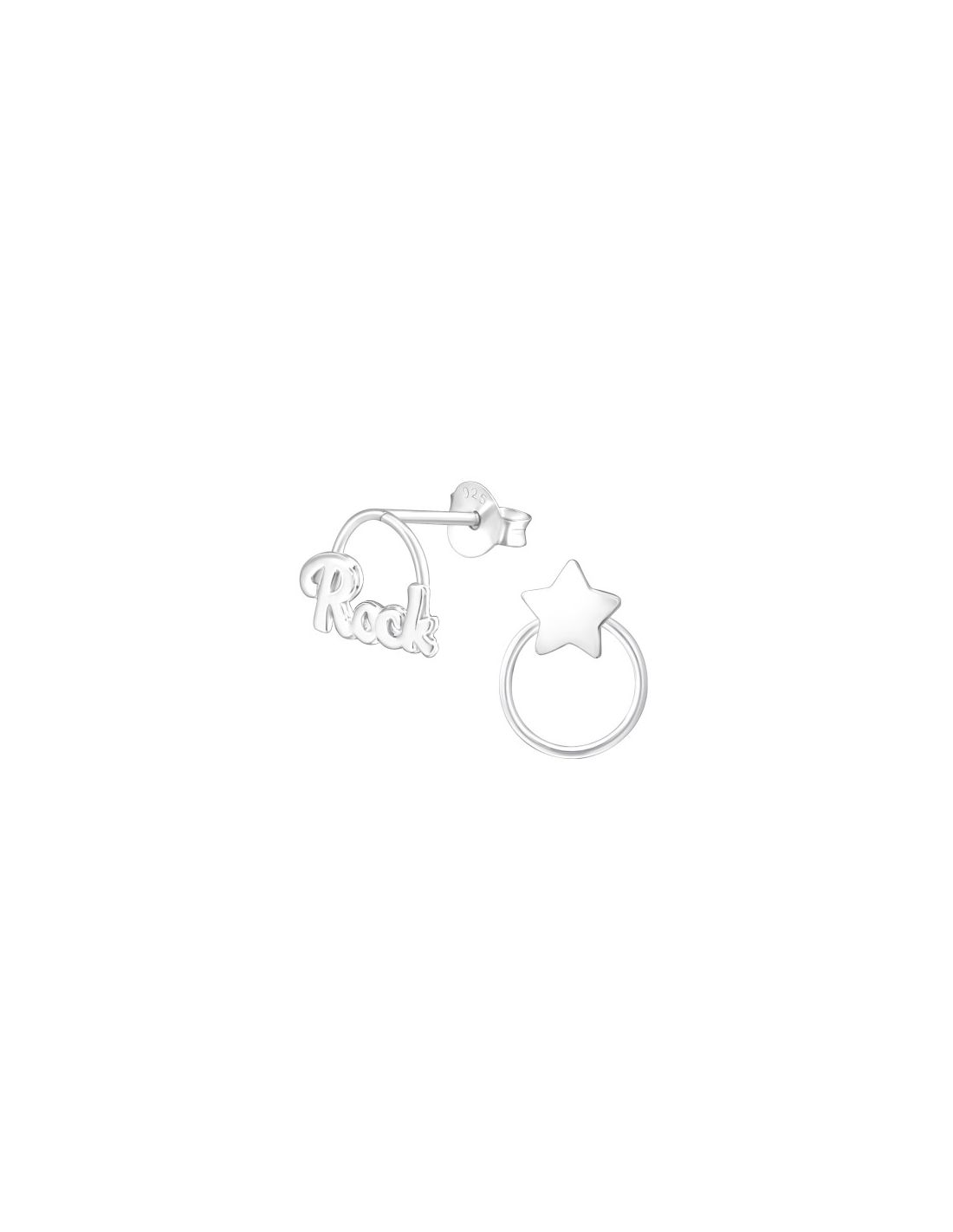 Aros de Plata Rock Star -