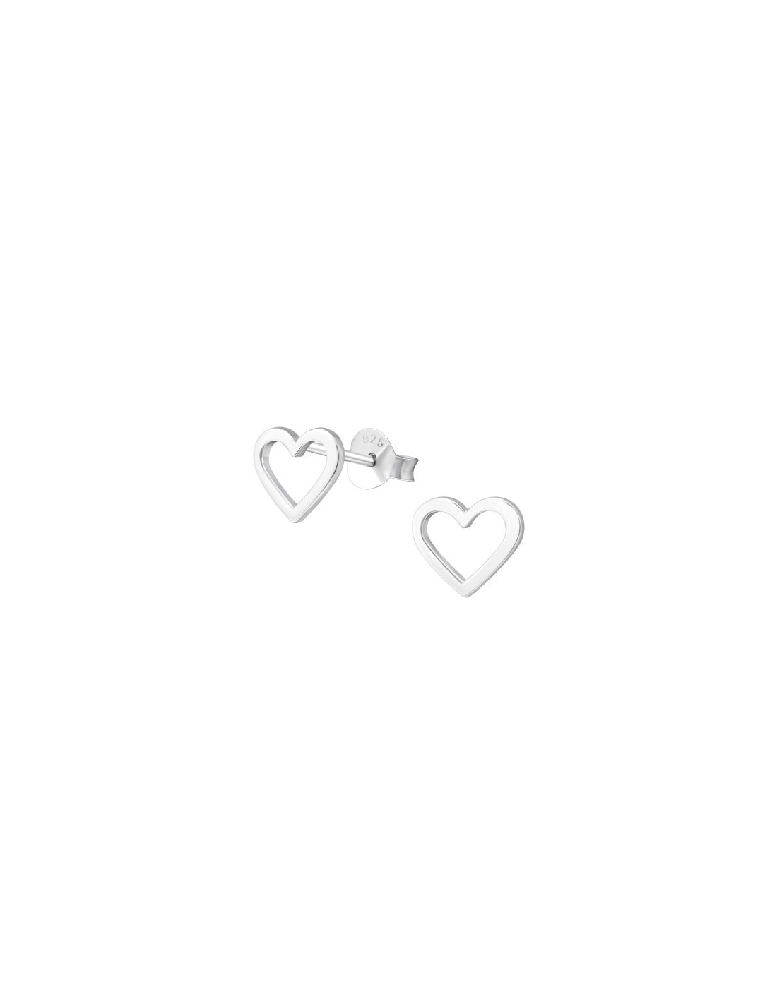 Aros de Plata Empty Heart -