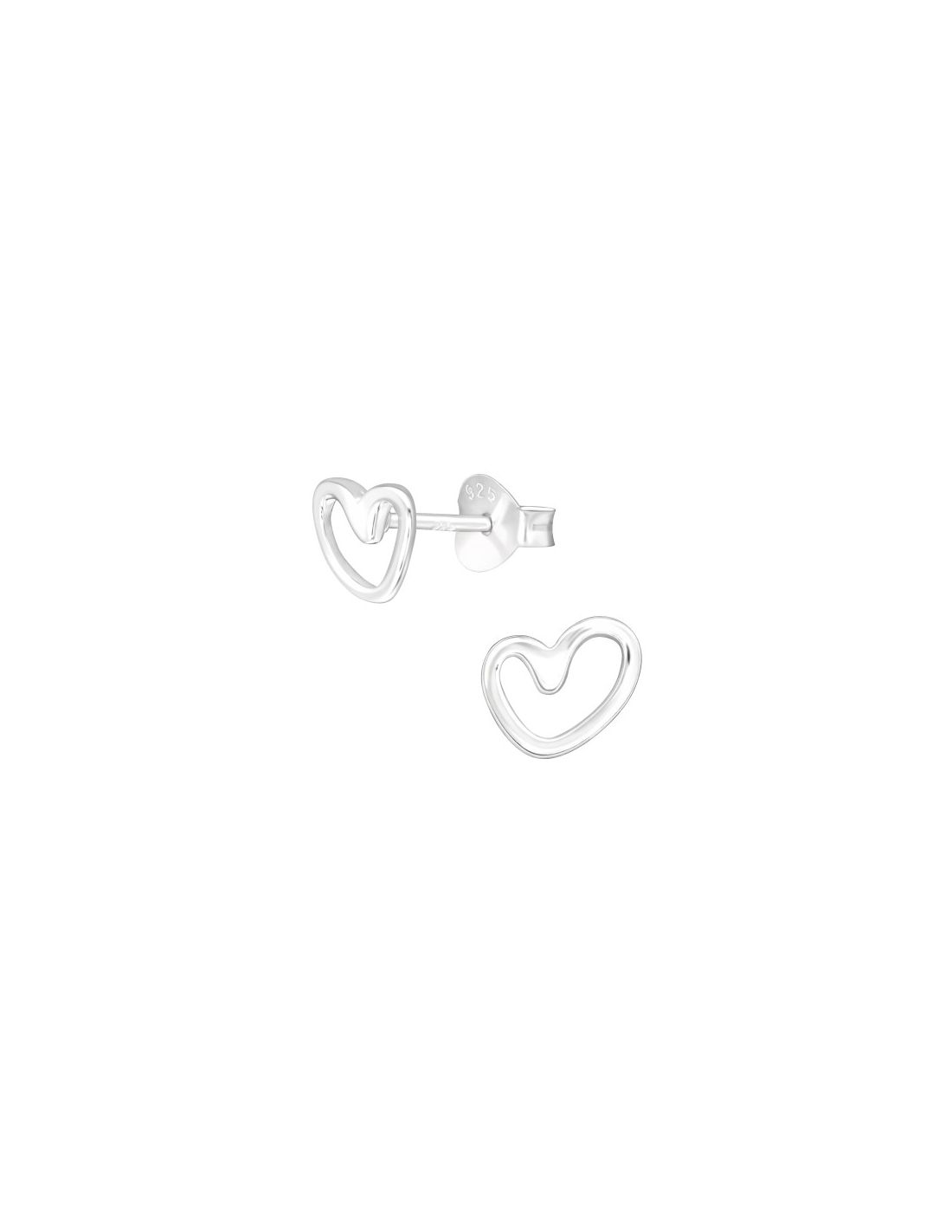 Aros de Plata Heart -