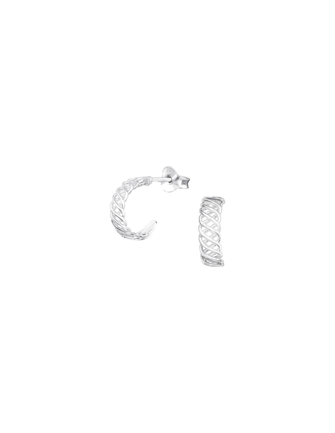 Aros de Plata Half Hoop -