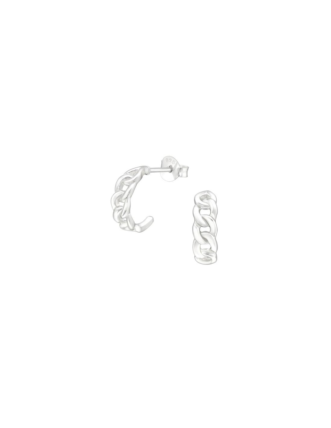 Aros de Plata Chain Link -