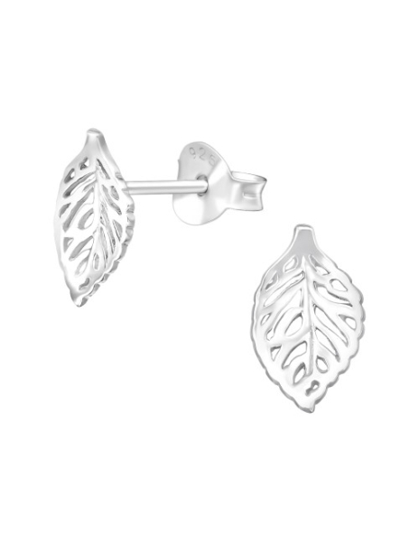 Aros de Plata Leaf -