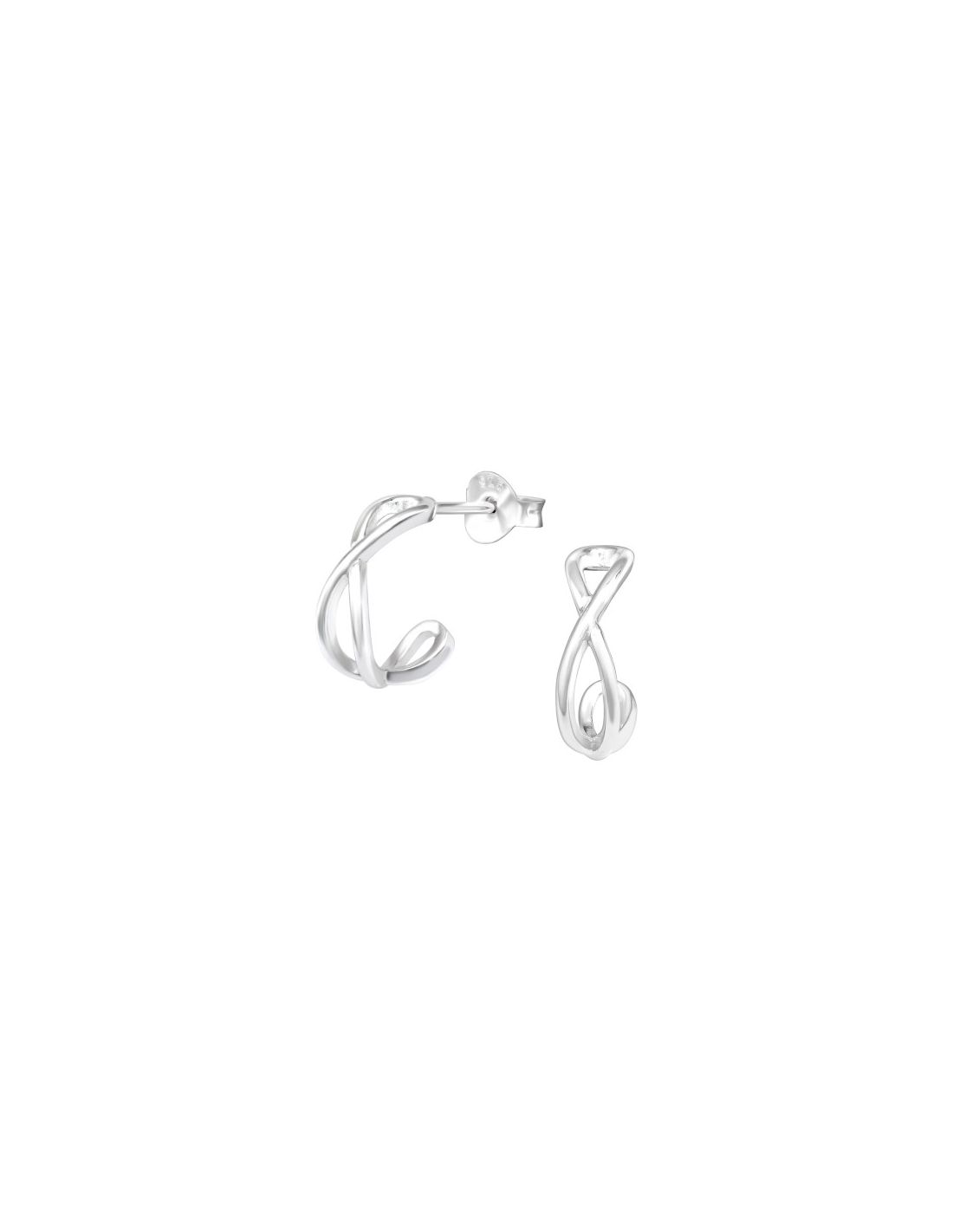Aros de Plata Half Hoop -