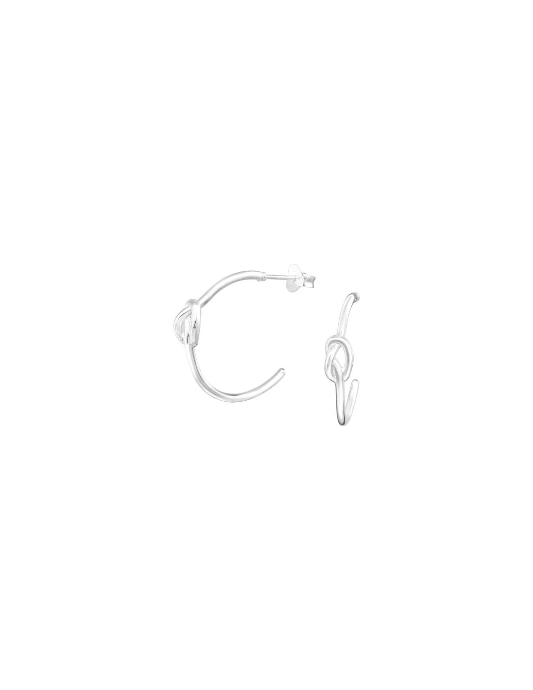 Aros de Plata Knot Half Hoop -