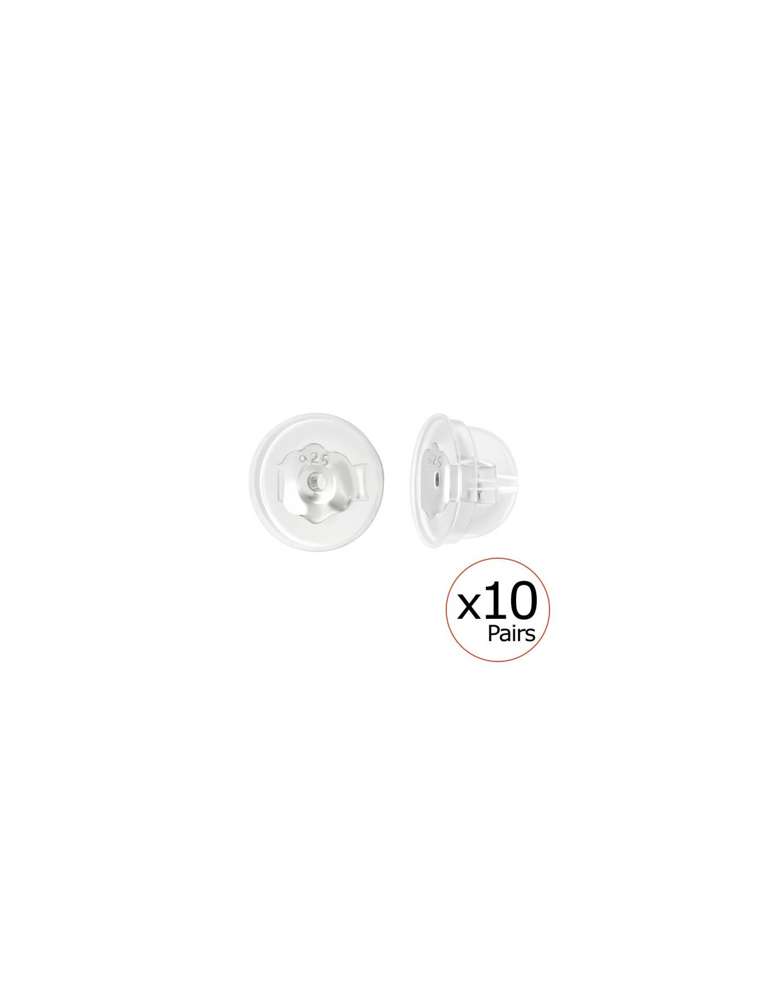 Aros de Plata Silicone Coated Silver...