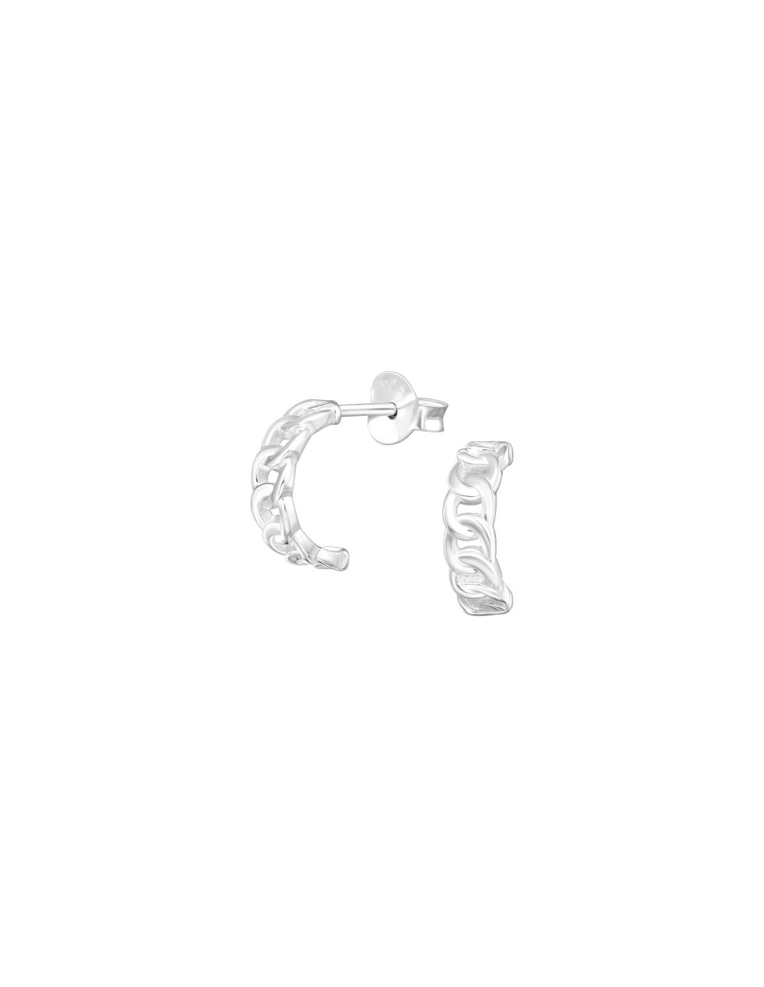 Aros de Plata Half Hoop -