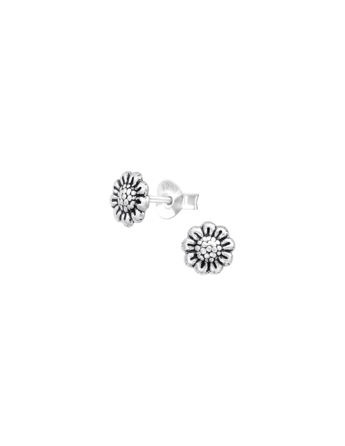 Aros de Plata Flower -