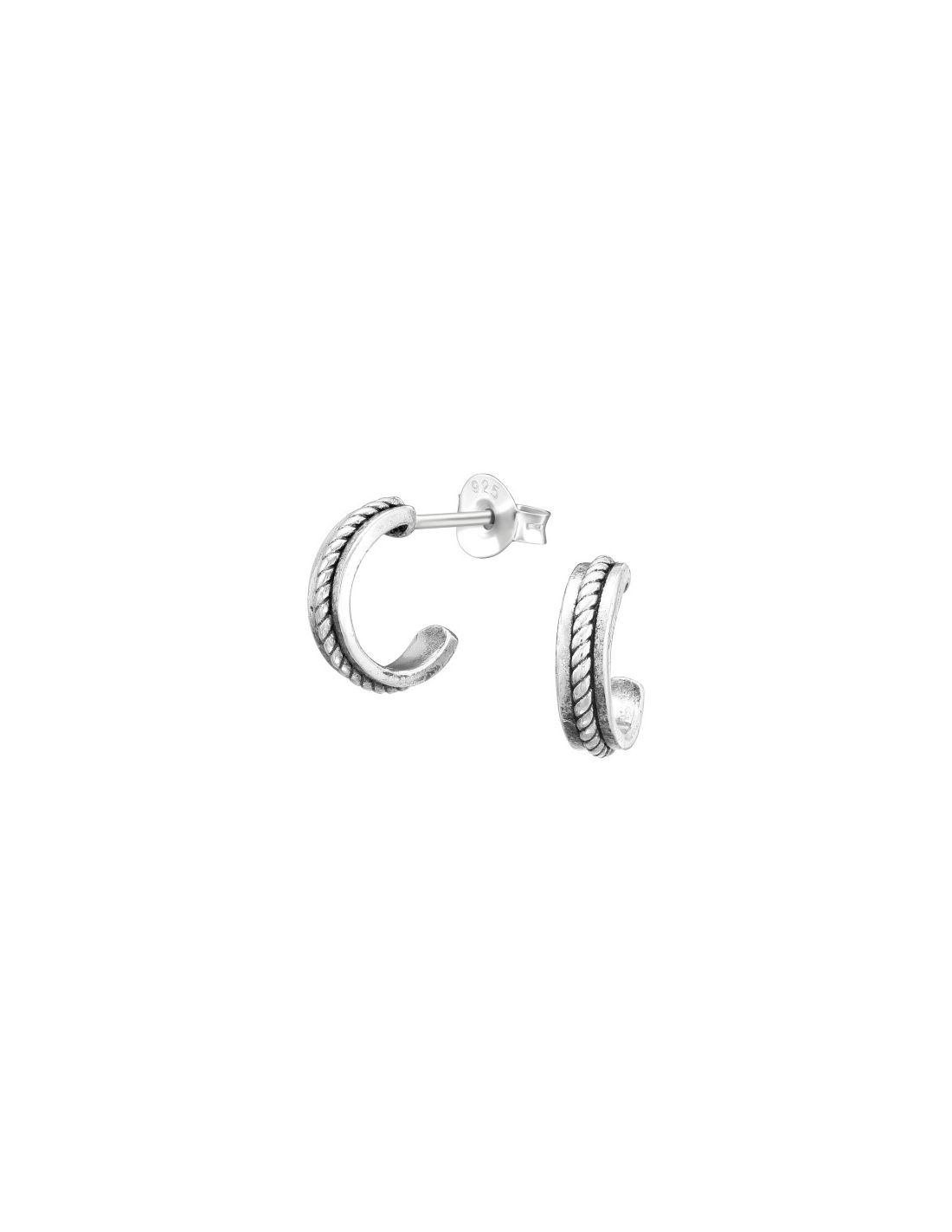Aros de Plata Rope -