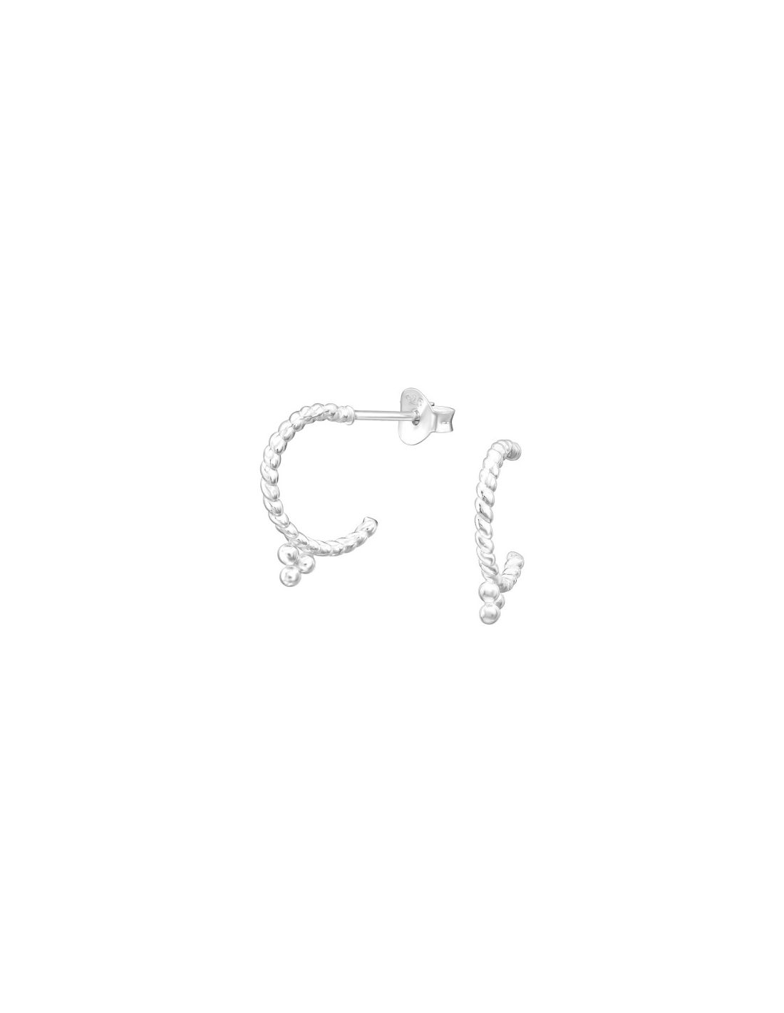 Aros de Plata Half Hoop -