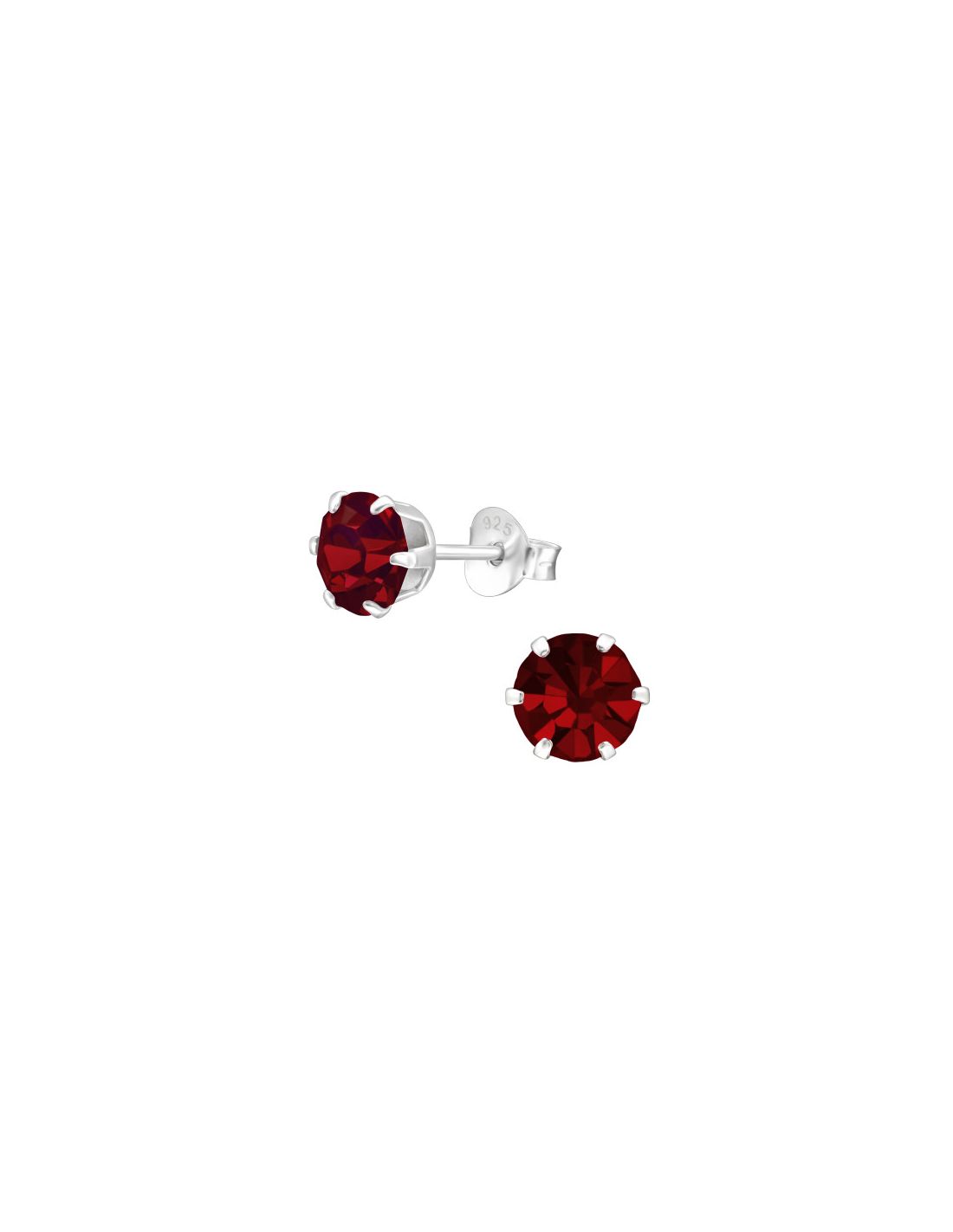 Aros de Plata 6Mm Round Siam