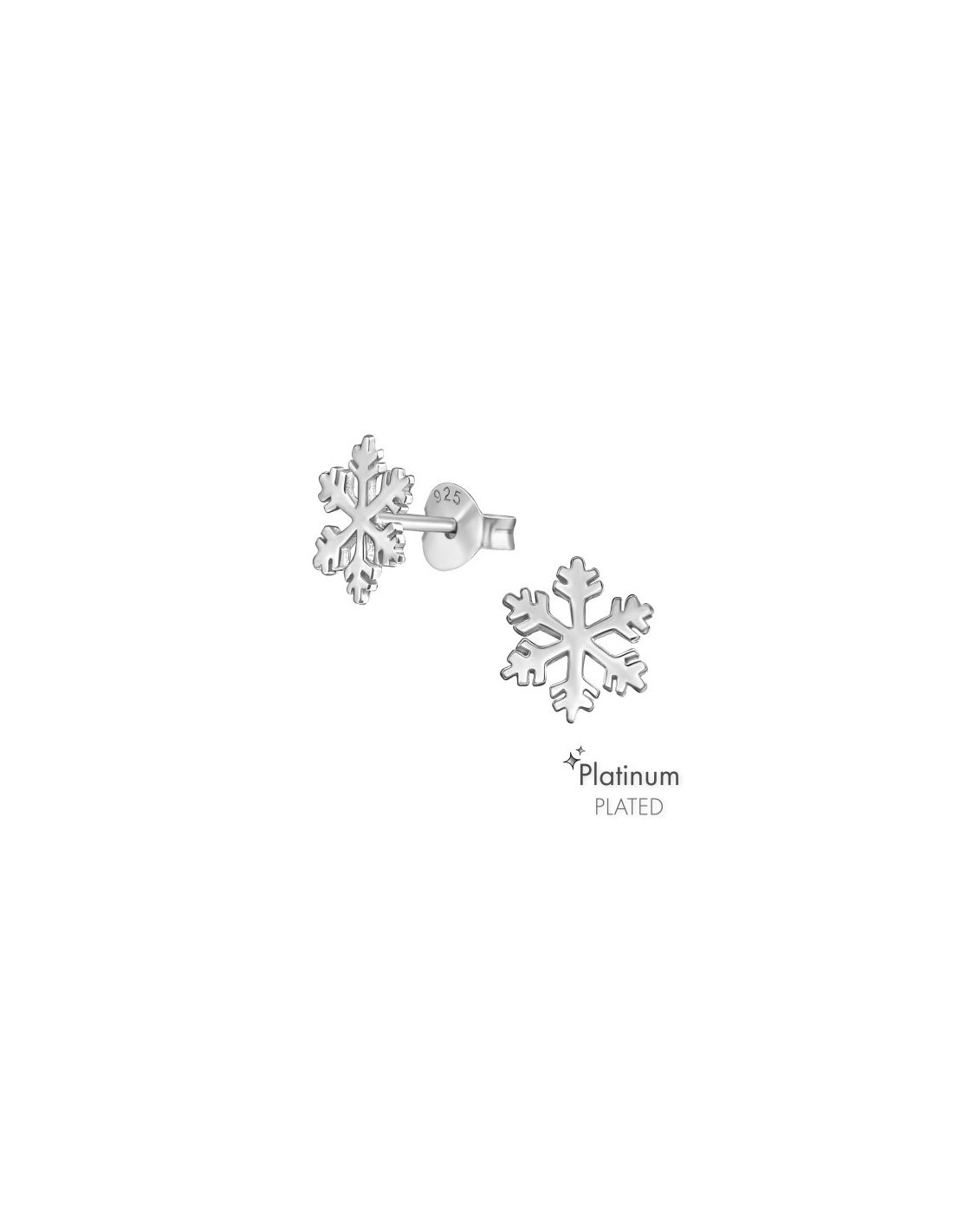 Aros de Plata Snowflake -