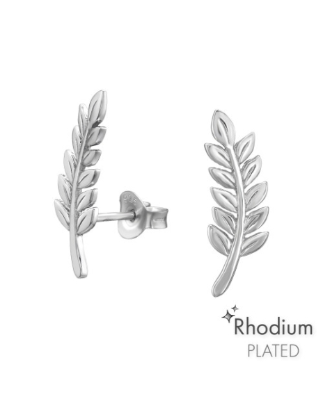 Aros de Plata Leaf -