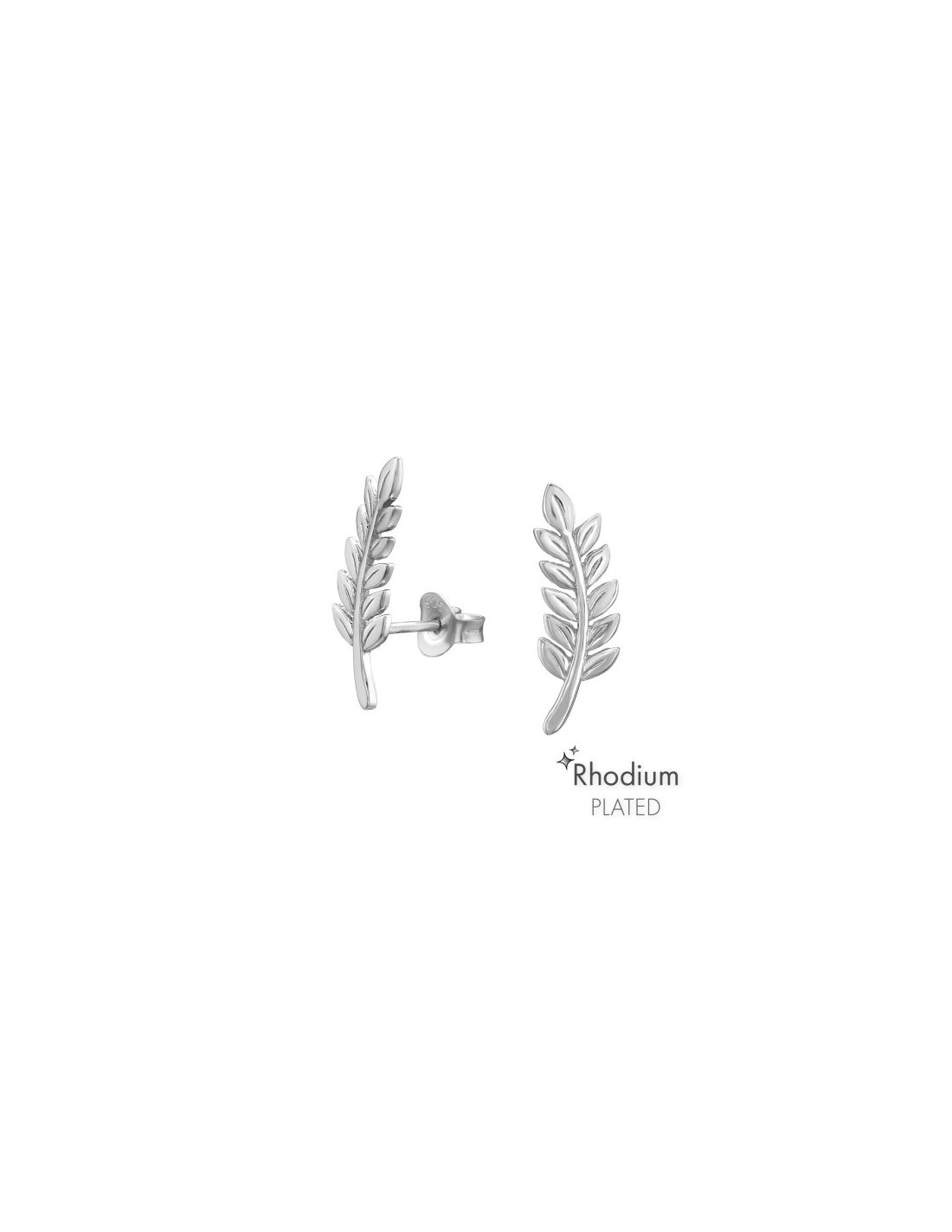 Aros de Plata Leaf -