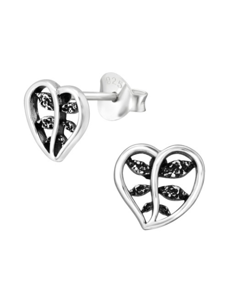 Aros de Plata Leaf -