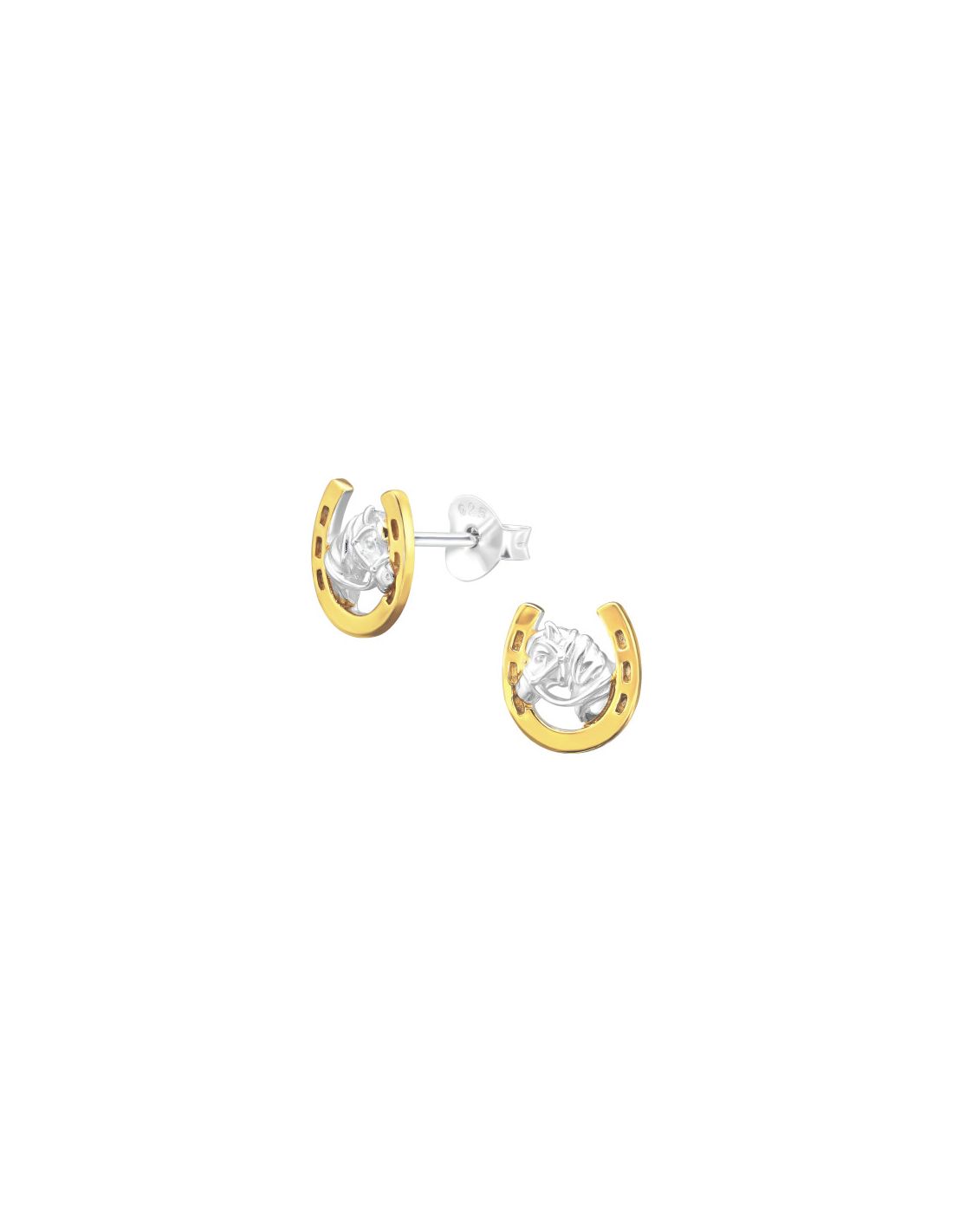 Aros de Plata Horse & Horseshoe -
