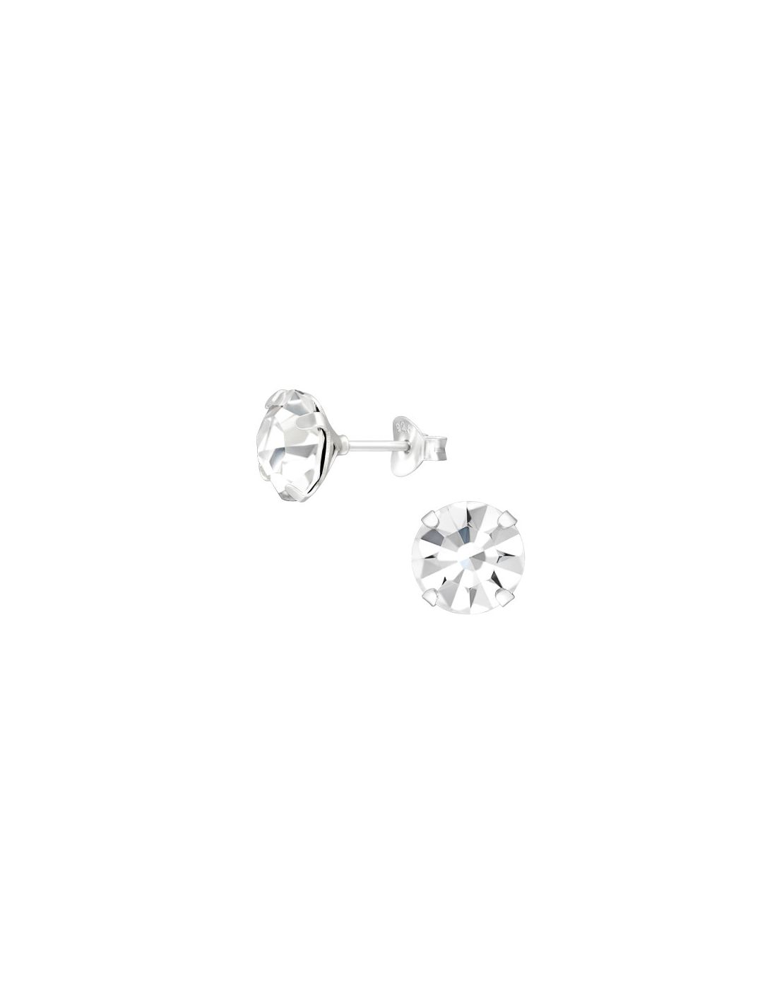 Aros de Plata Round 8Mm Crystal