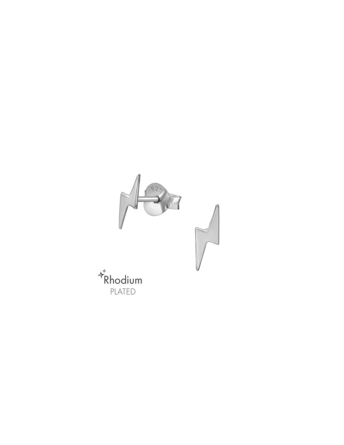 Aros de Plata Lightning Bolt -