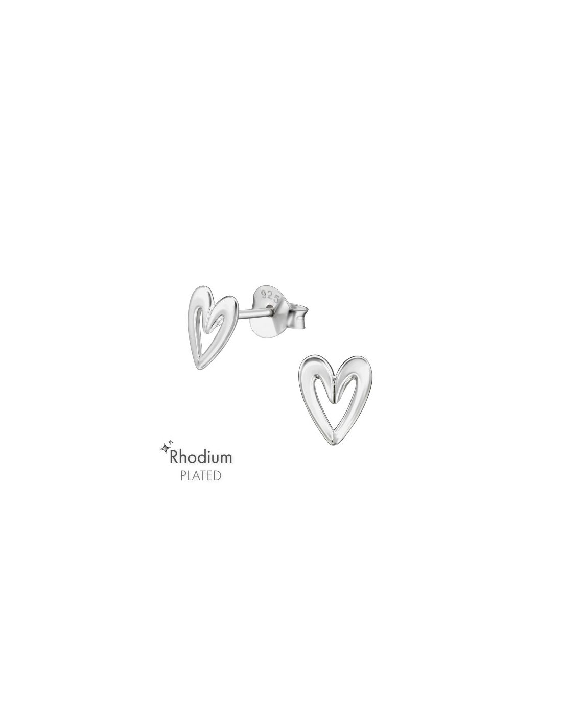 Aros de Plata Heart -