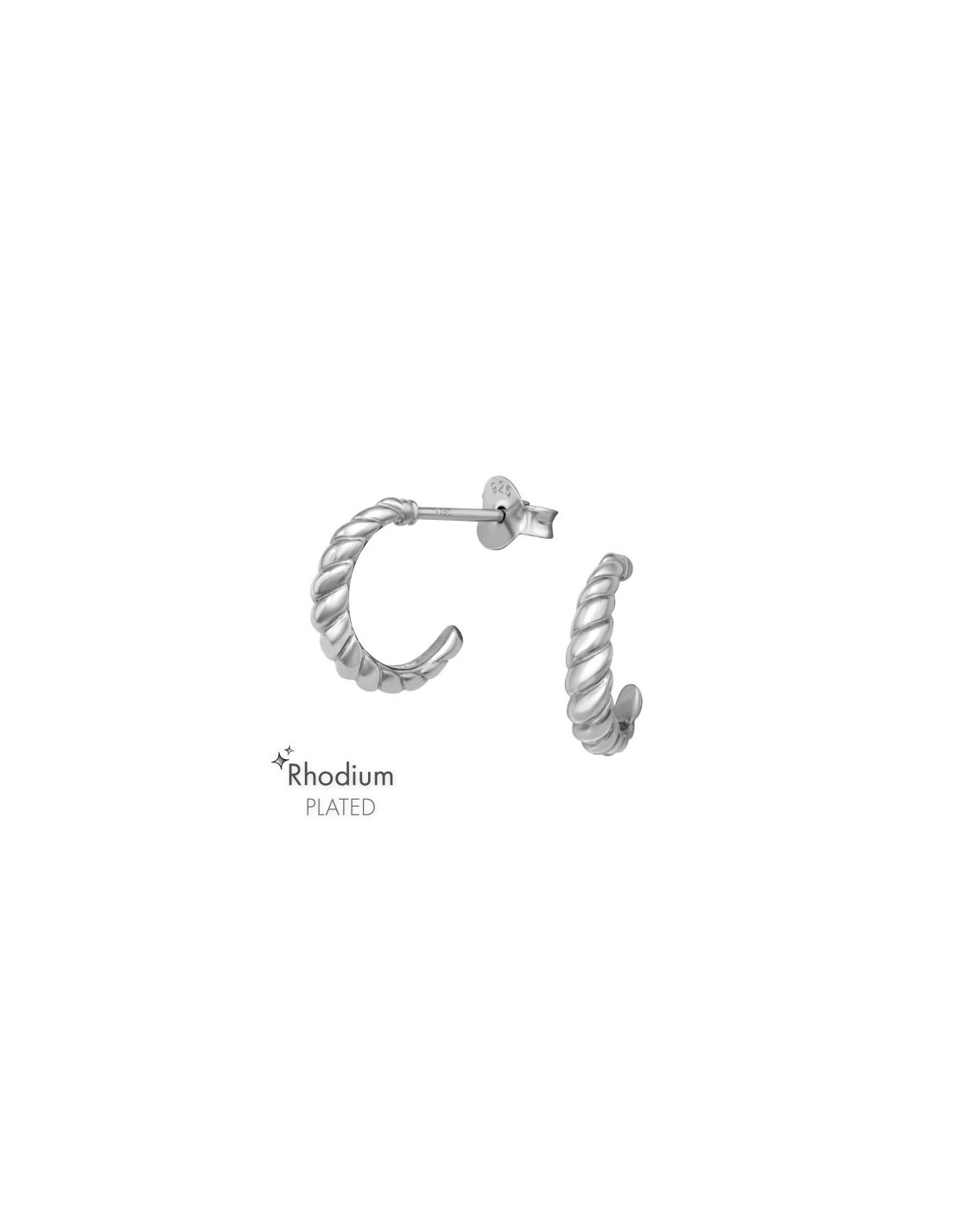 Aros de Plata Half Hoop -