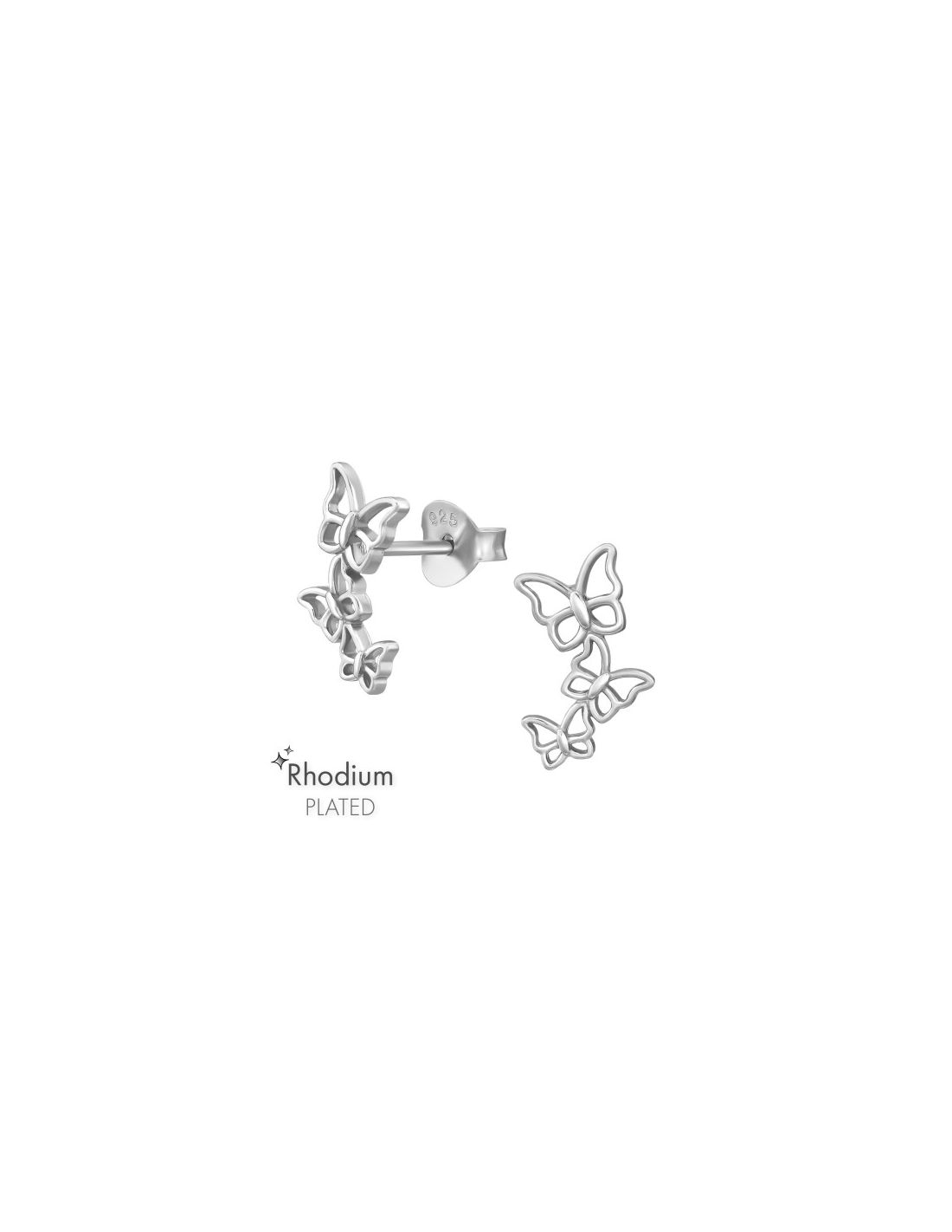 Aros de Plata Butterfly -