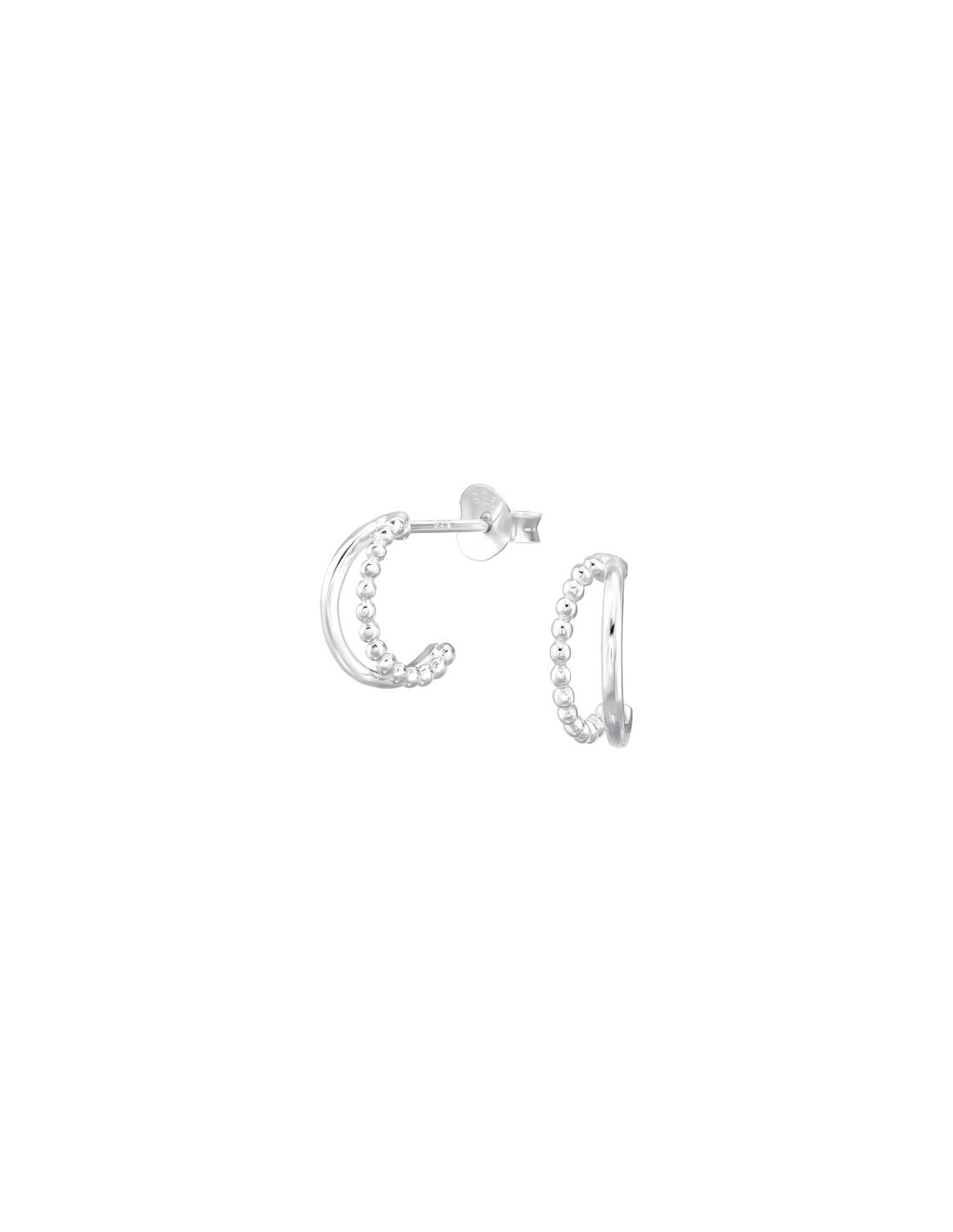 Aros de Plata Half Hoop -