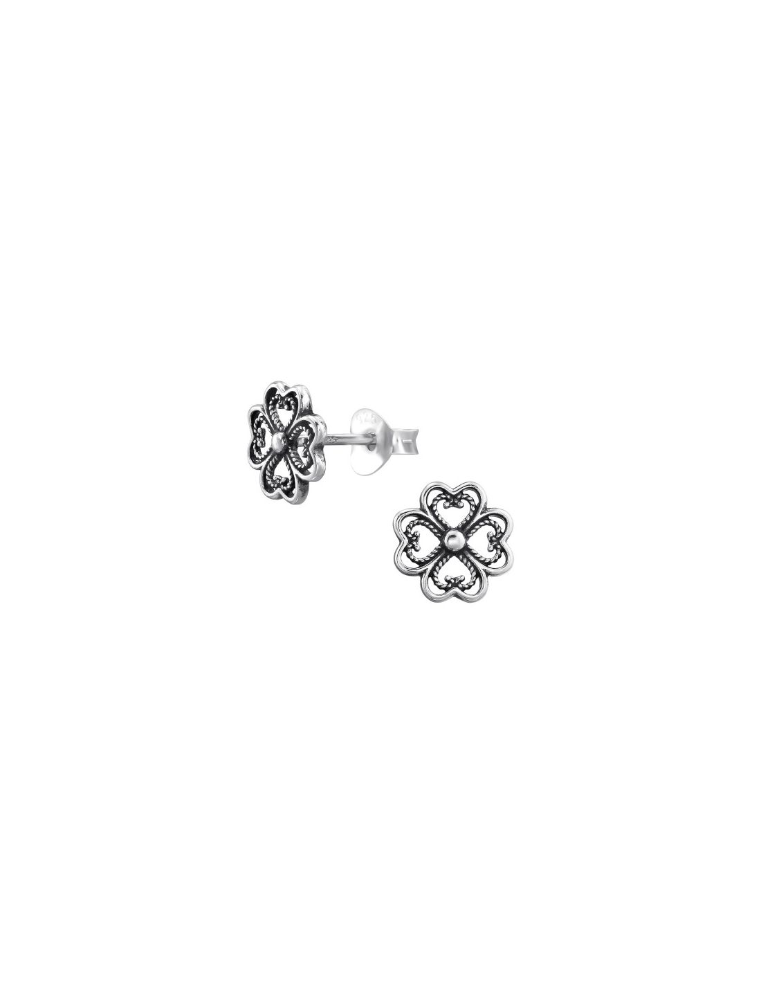Aros de Plata Clover -