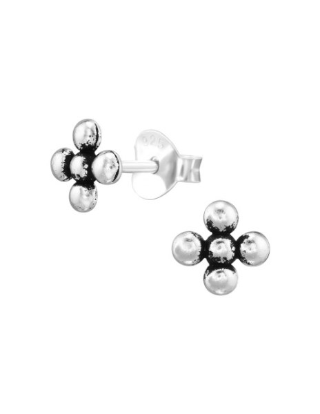 Aros de Plata Flower -