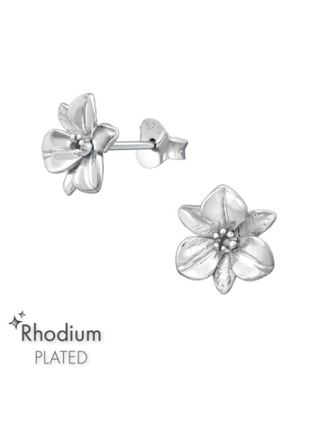 Aros de Plata Flower -