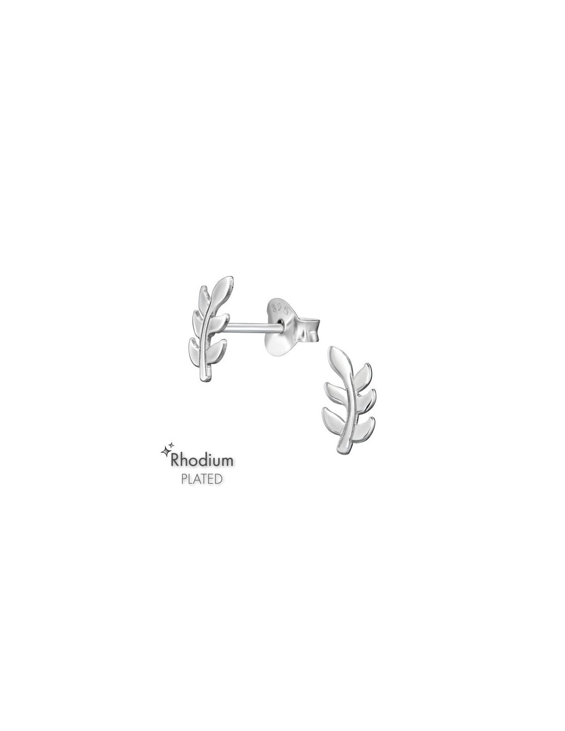 Aros de Plata Laser Cut Leaf -