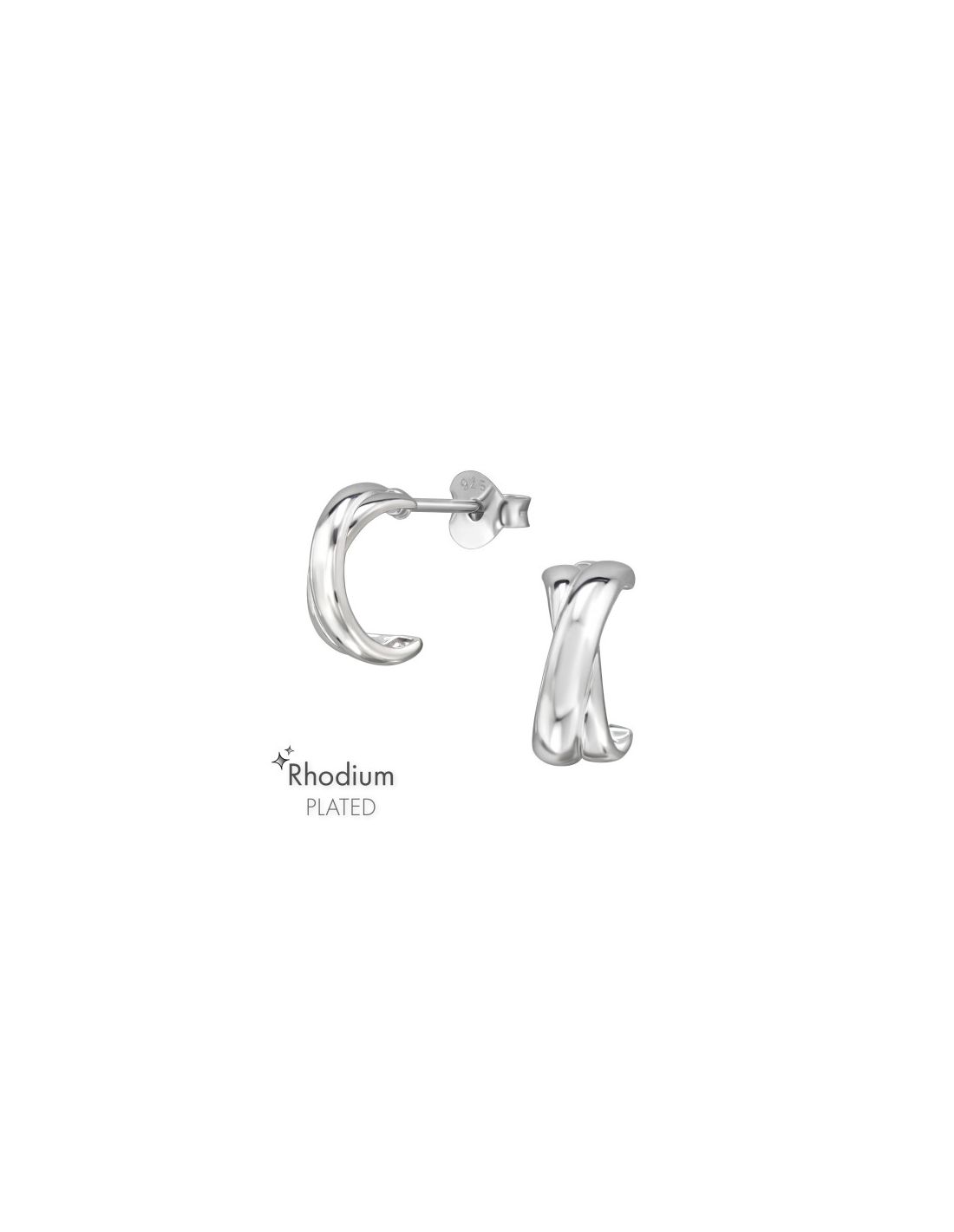 Aros de Plata Half Hoop -