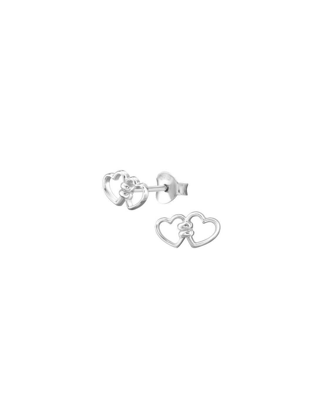 Aros de Plata Holding Hearts -