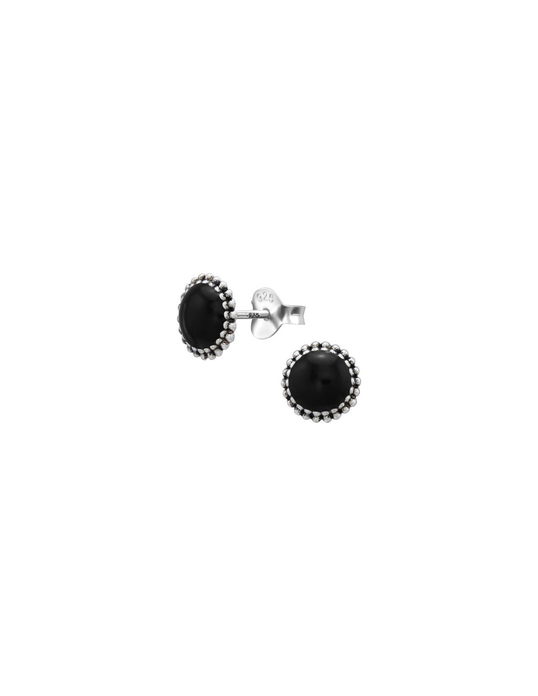 Aros de Plata 5Mm Circle Black