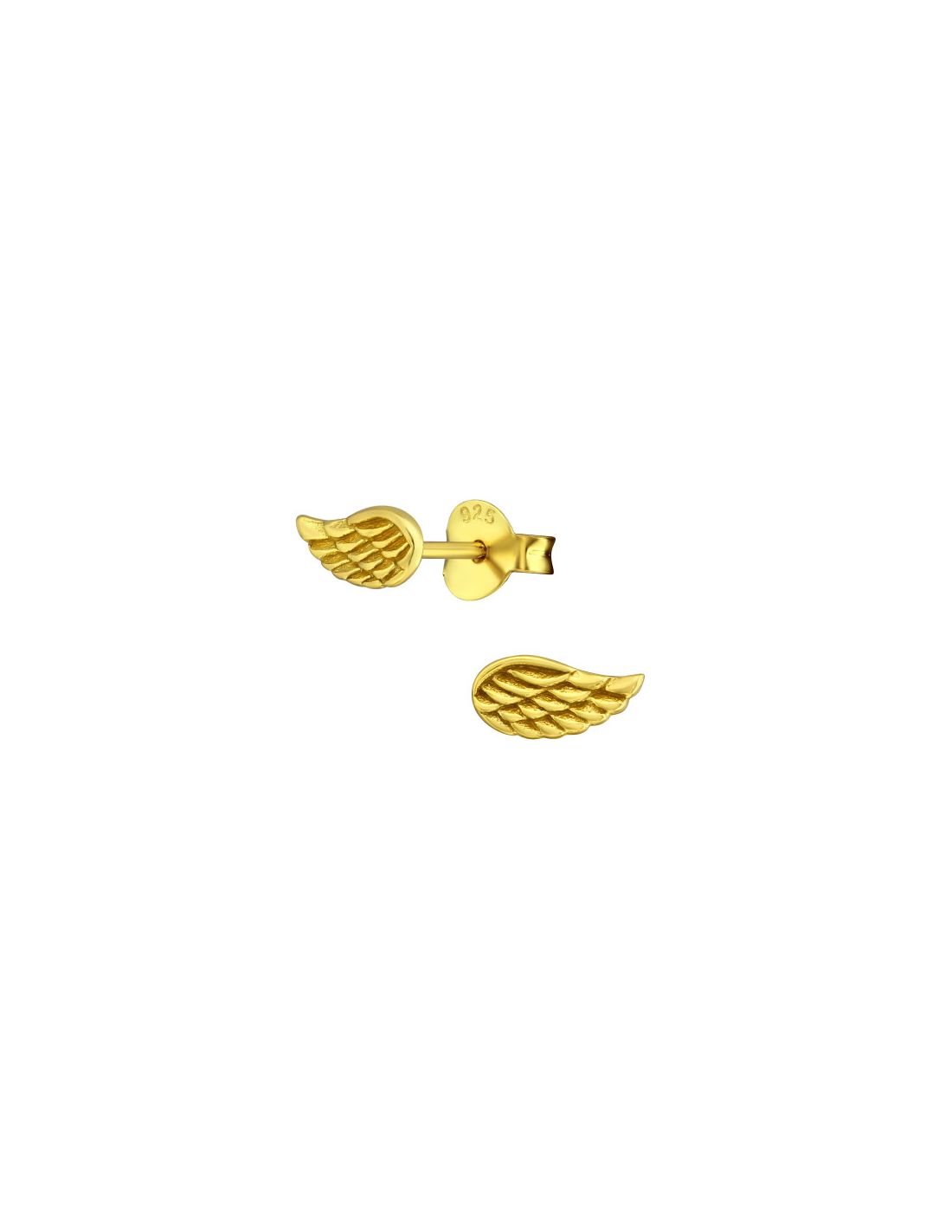Aros de Plata Bañados en oro 24k Wing -