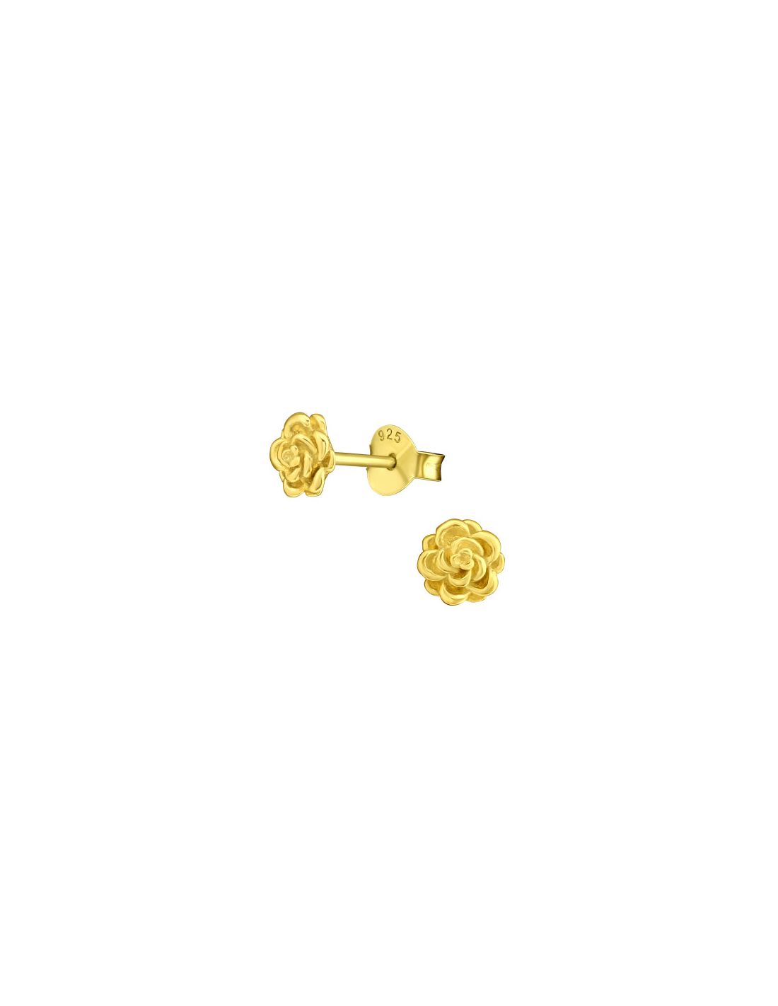 Aros de Plata Bañados en oro 24k Rose -