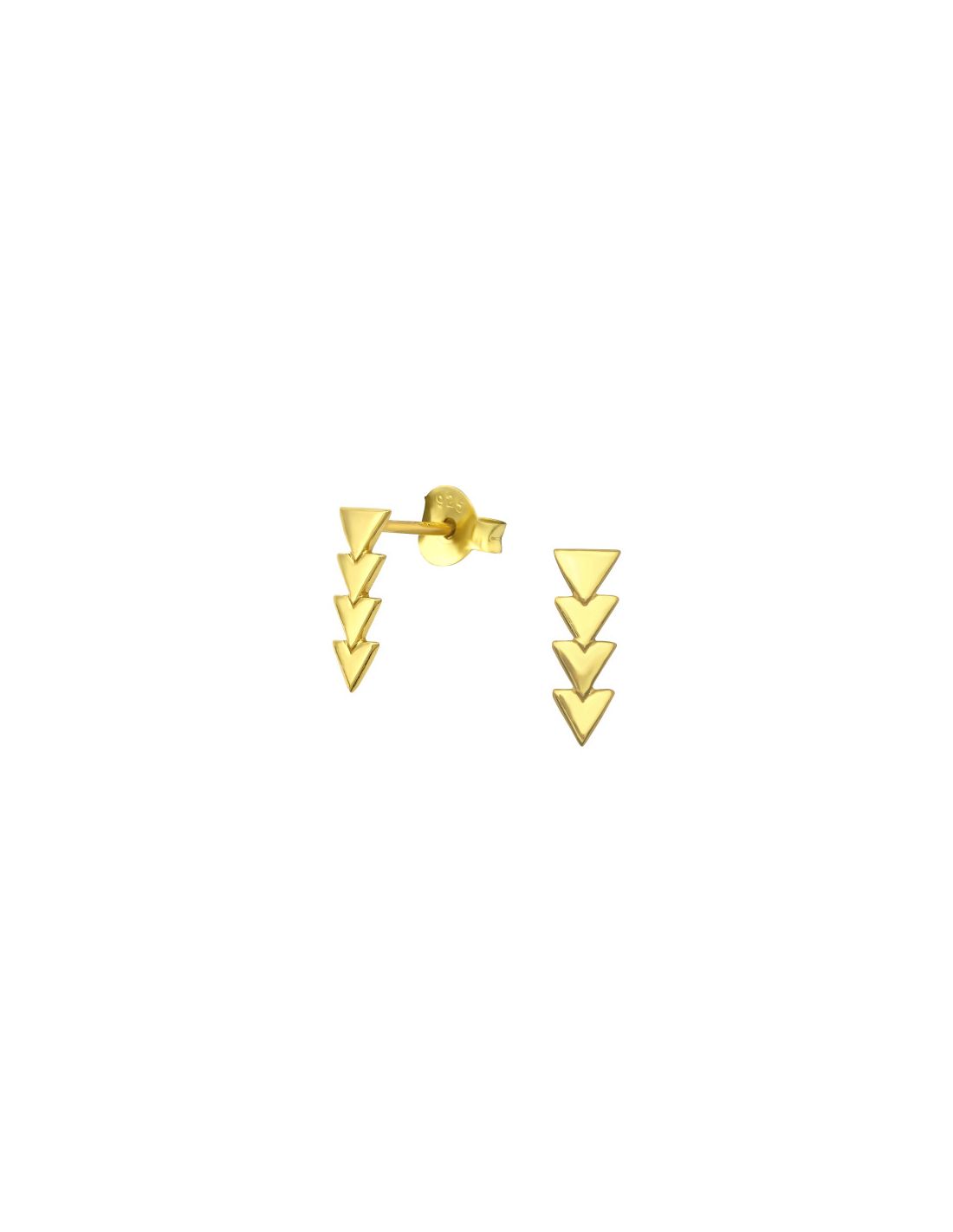 Aros de Plata Bañados en oro 24k...