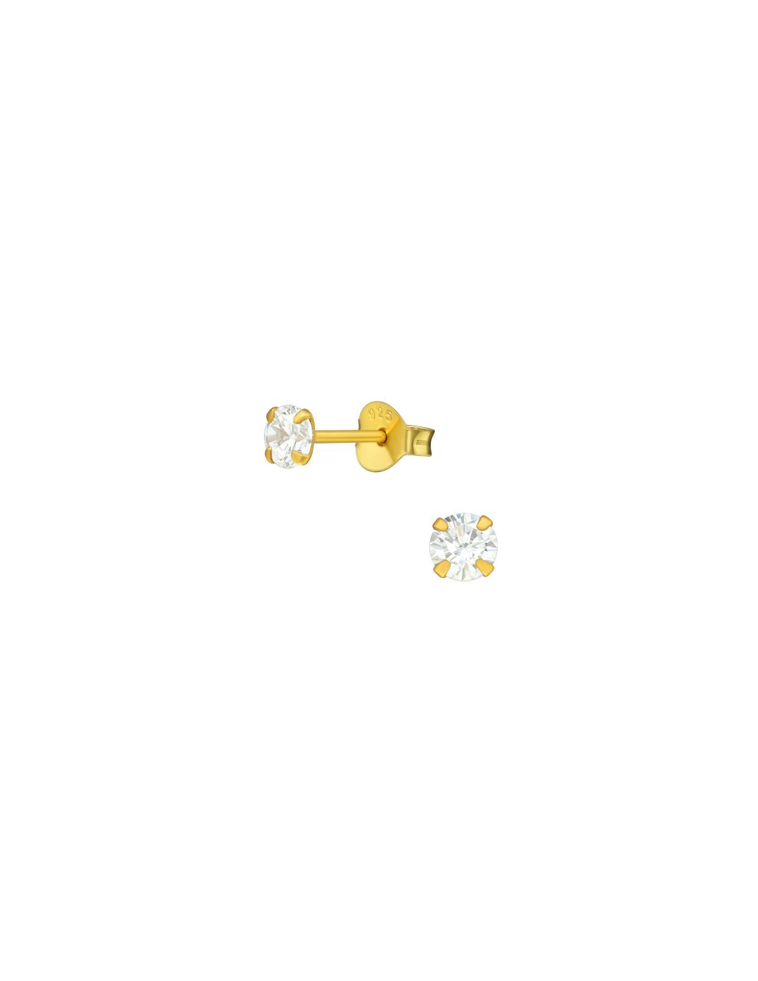 Aros de Plata Bañados en oro 24k...