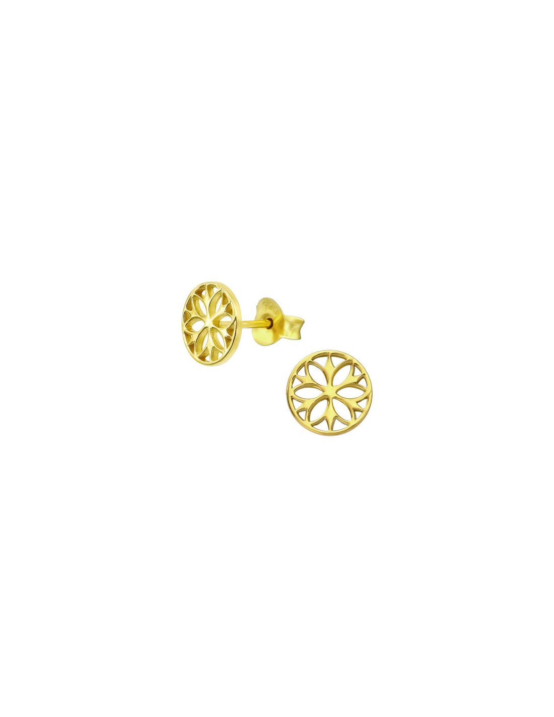Aros de Plata Bañados en oro 24k...
