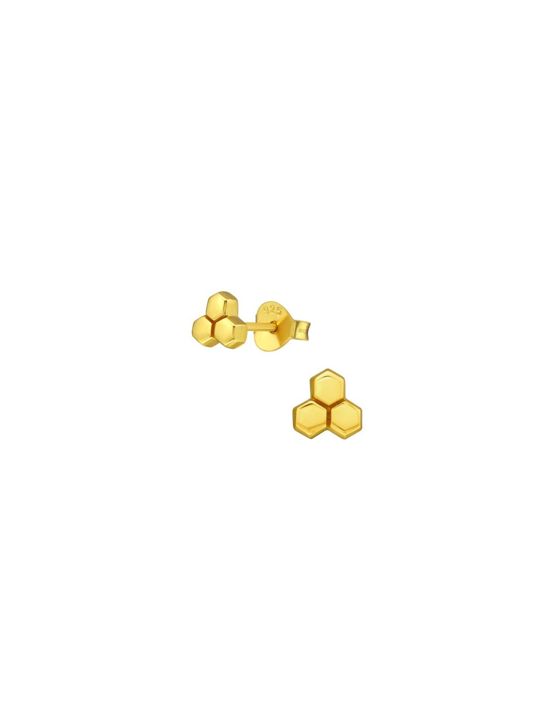 Aros de Plata Bañados en oro 24k...